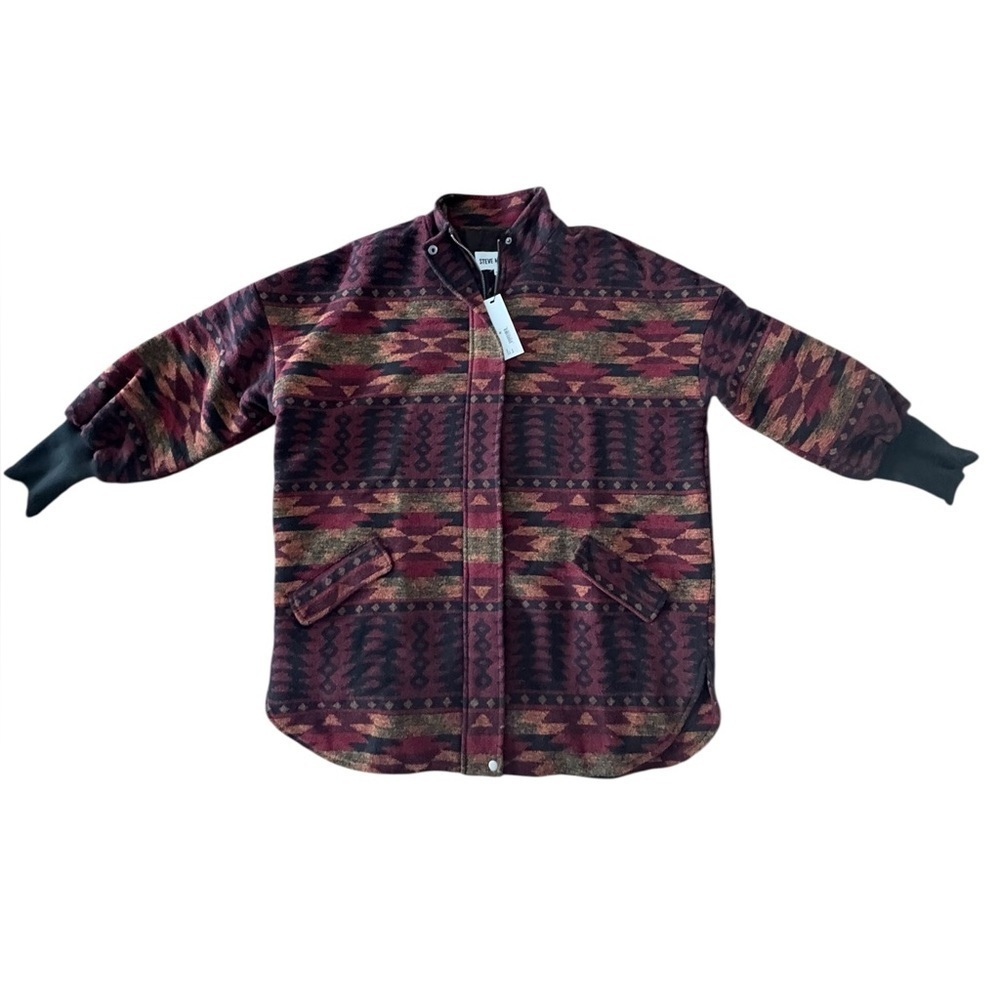Steve Madden Multicolor Patterned Pea Coat